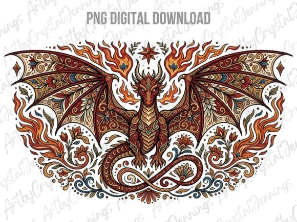Download Mythical Detailed Ornate Red Dragon PNG - Premium Resources