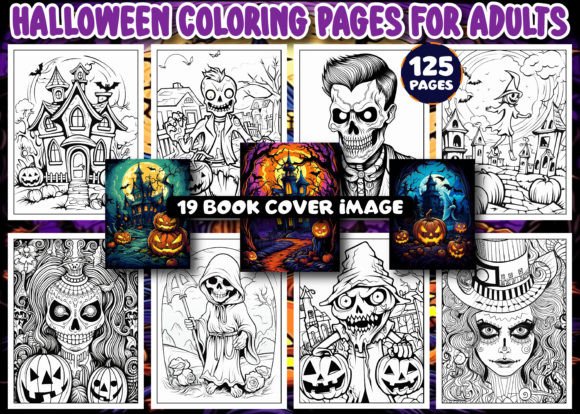 Download 125 Halloween Coloring Pages for Adults - Adult Collection