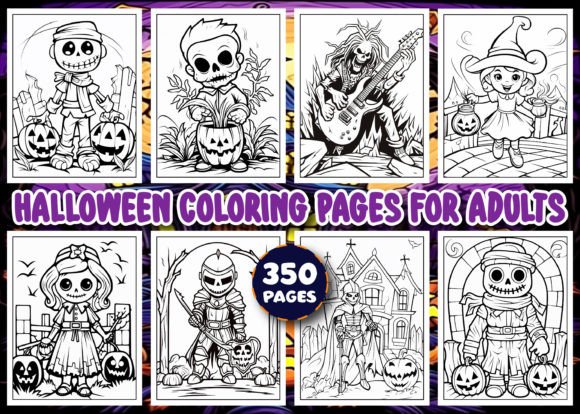 Download 350 Halloween Coloring Pages for Adults - Adult Collection