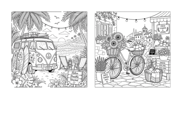 Download Summer Coloring Book for Adults - Adult Collection