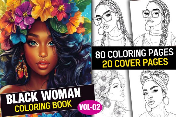 Download Black Woman Coloring Book for Adults - Adult Collection