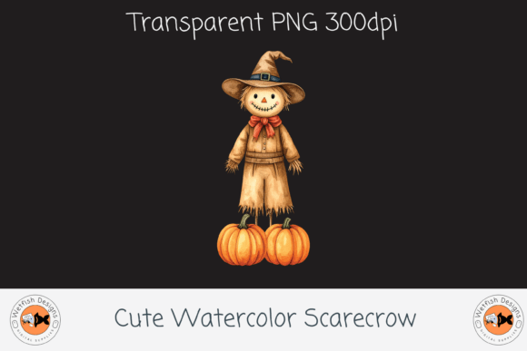 Download Cute Watercolor Scarecrow - Premium Resources