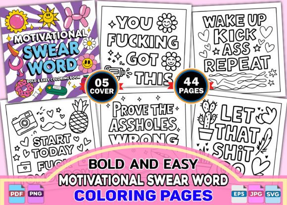 Download ADULT - Motivational Swear Word: Bold and Easy - Adult Collection