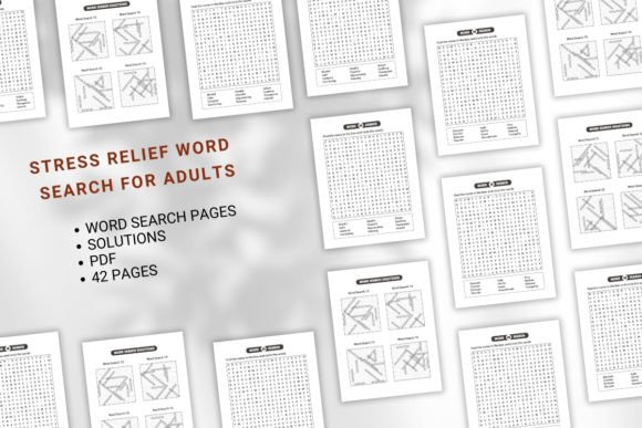 Download Stress Relief Word Search for Adults - Adult Collection