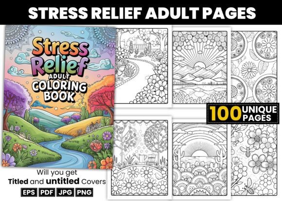 Download Stress Relief Adult Coloring Books - Adult Collection