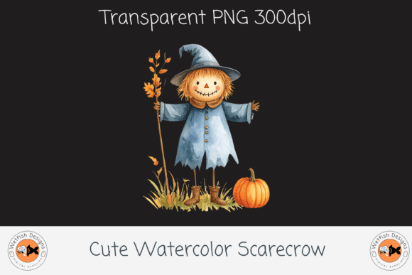 Download Cute Watercolor Scarecrow - Premium Bundle