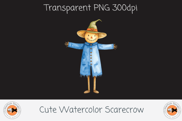 Download Cute Watercolor Scarecrow - Premium Resources