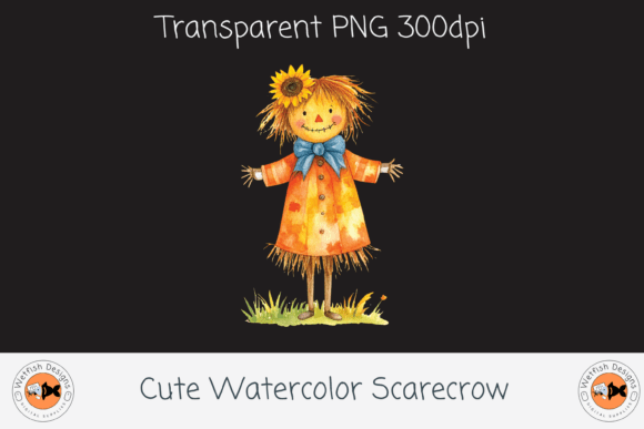 Download Cute Watercolor Scarecrow - Premium Resources