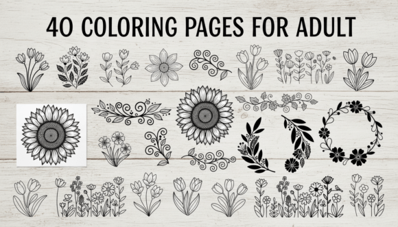 Download 40 Adult Coloring Pages PDF Book - Adult Collection