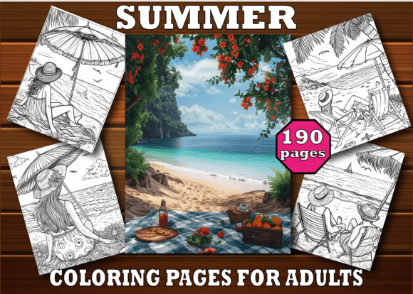 Download Summer Coloring Book for Adults - Adult Collection