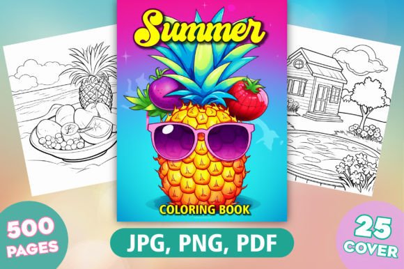 Download 500 Summer Coloring Pages for Kids Vol-1 - Summer coloring page Collection