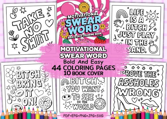 Download ADULT - Motivational Swear Word Coloring Book - Adult Collection