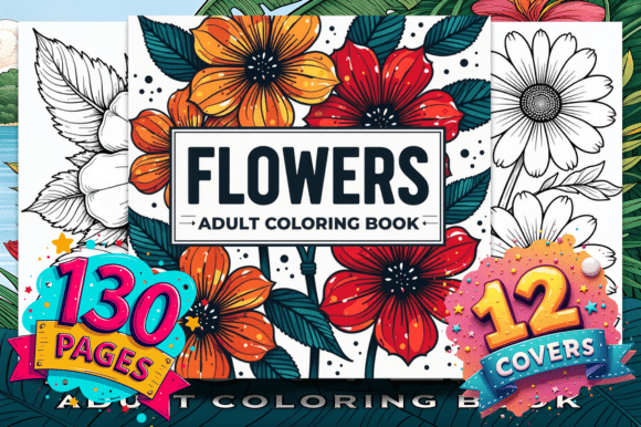Download Flowers Adult Coloring Book - Adult Collection