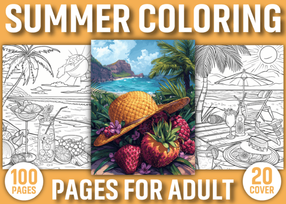 Download 100 Summer Coloring Pages for Adults - Summer coloring page Collection