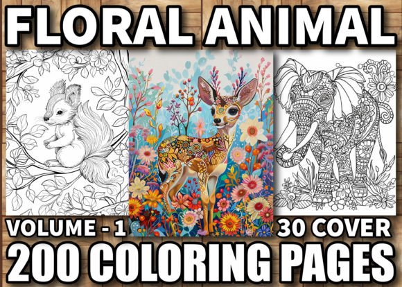 Download 200 Floral Animal Coloring Pages Adults - Adult Collection