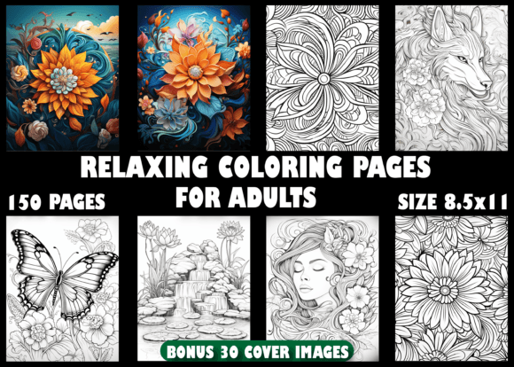 Download 150 Stress Relief Adult Coloring Pages - Adult Collection