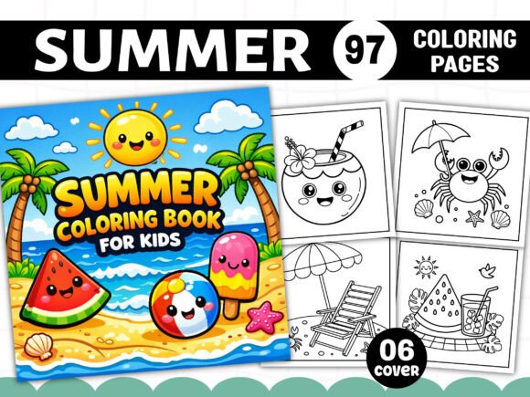 Download SUMMER COLORING PAGES for KIDS - Summer coloring page Collection