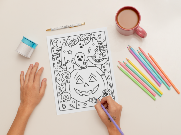 Download Halloween Coloring Page for Adults #1 - Adult Collection