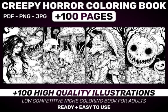 Download HORROR CREEPY COLORING BOOK for ADULTS - Adult Collection