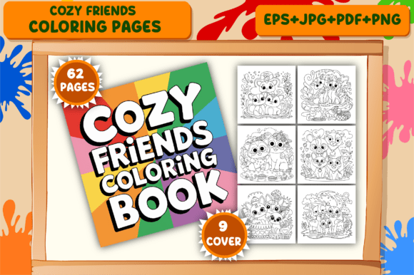 Download Cozy Friends Coloring Pages for Adults - Adult Collection