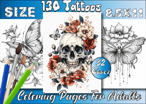 Download Tattoos Coloring Book for Adults - Adult Collection