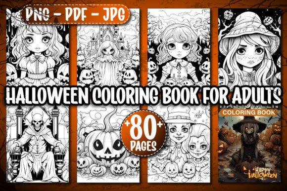 Download +80 HALLOWEEN COLORING BOOK for ADULTS - Adult Collection