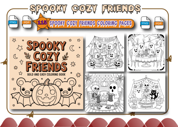Download Spooky Cozy Friends Coloring Pages Adult - Adult Collection