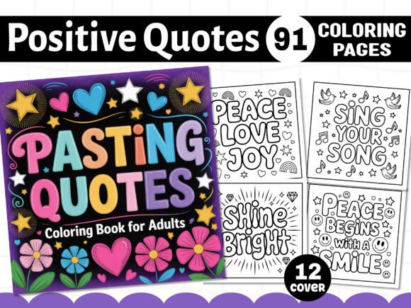 Download ADULT- Positive Quotes Coloring Book - Adult Collection