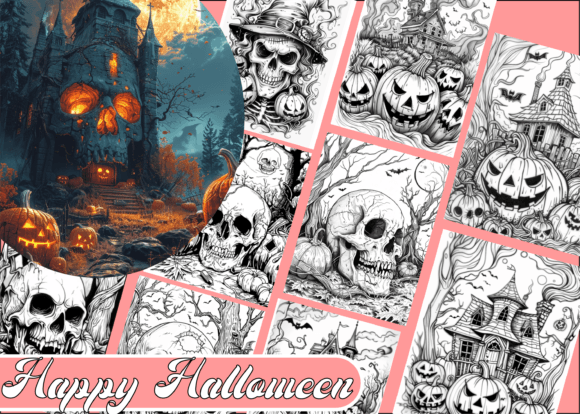 Download Happy Halloween Coloring Book for Adults - Adult Collection