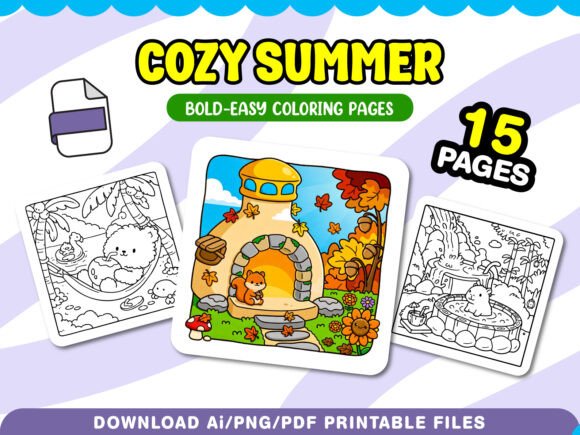 Download Cozy Summer Coloring Pages for Adults - Summer coloring page Collection