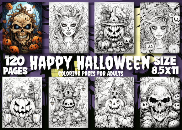 Download Happy Halloween Coloring Pages for Adult - Adult Collection