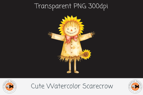 Download Cute Watercolor Scarecrow - Premium Bundle