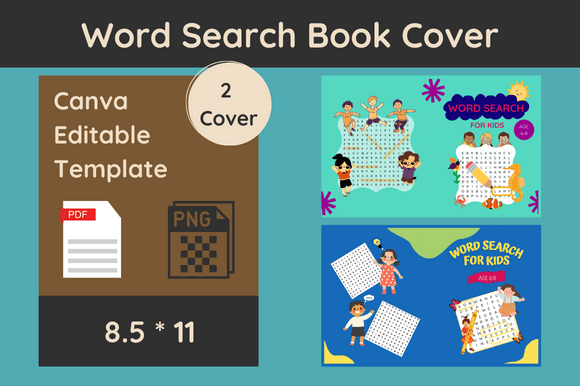 Download Word Search for Kids Book Cover - Kids book cover Collection
