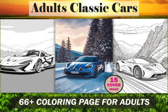 Download Adults Classic Cars Coloring Book - KDP - Adult Collection