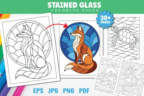 Download Stained Glass Coloring Pages for Adults - Adult Collection