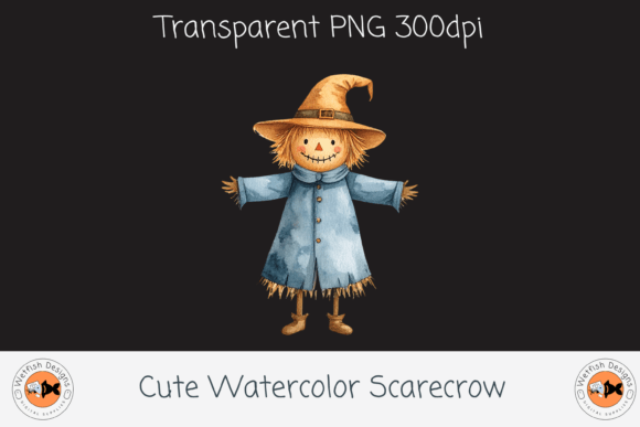 Download Cute Watercolor Scarecrow - Premium Bundle